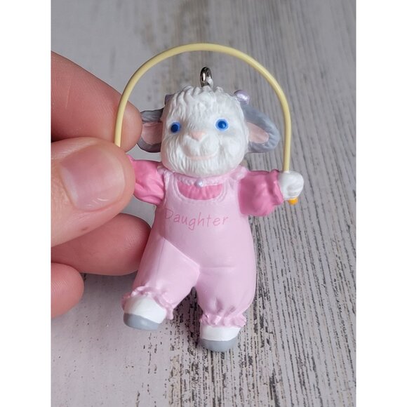 Hallmark 1993 daughter sheep jump rope ornament Easter egg - Picture 2 of 7